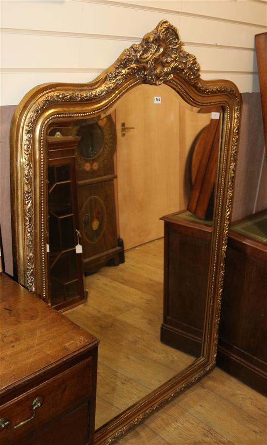 A large giltwood mirror, W.110cm